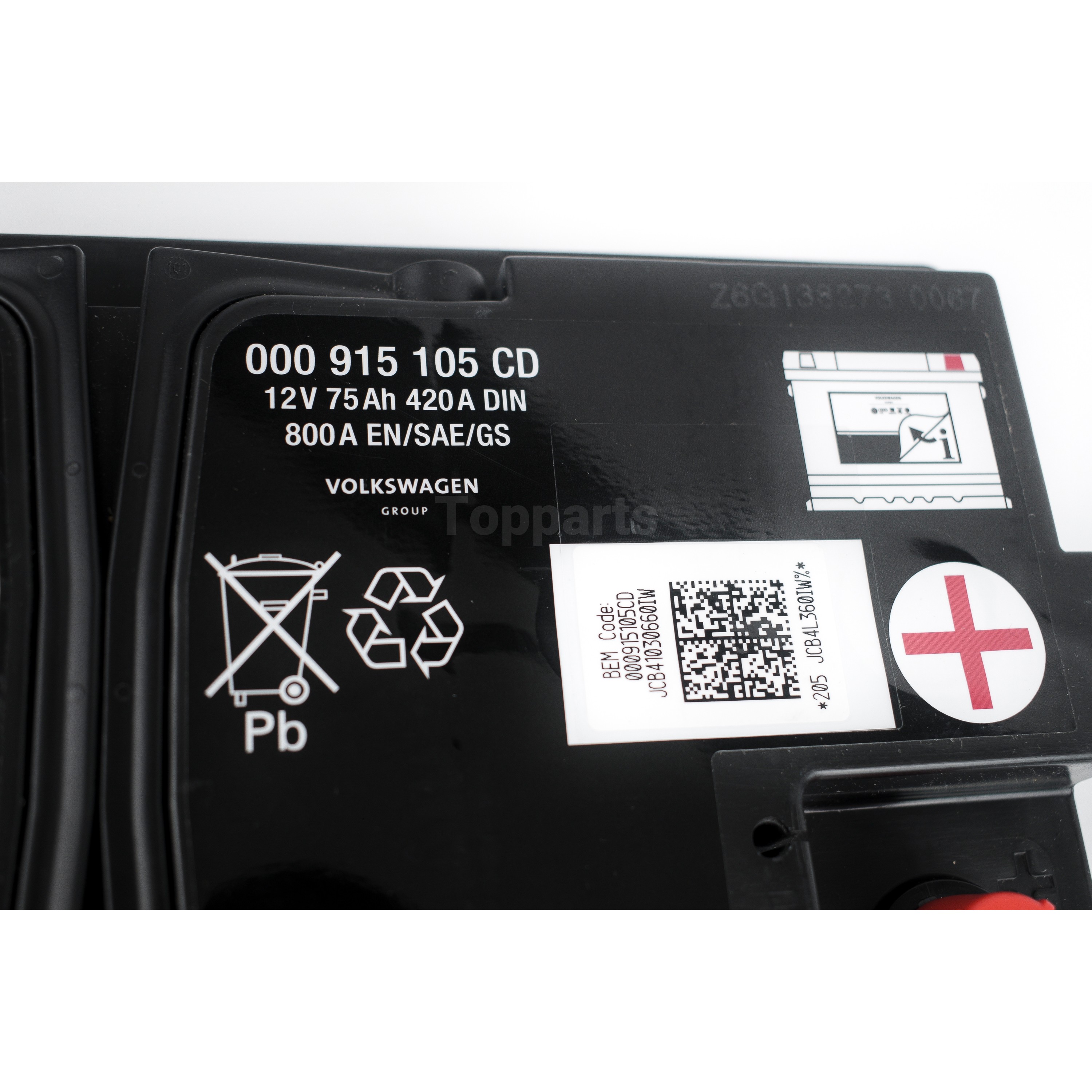 Genuine AUDI A1 TT Q3 Starter Battery 12V DIN [000 915 105 CD]