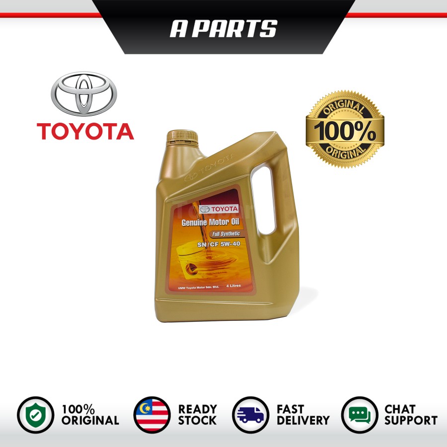 Toyota SN/CF 5W-40 Full Synthetic Genuine Motor Oil 4L ( 4 Liters )