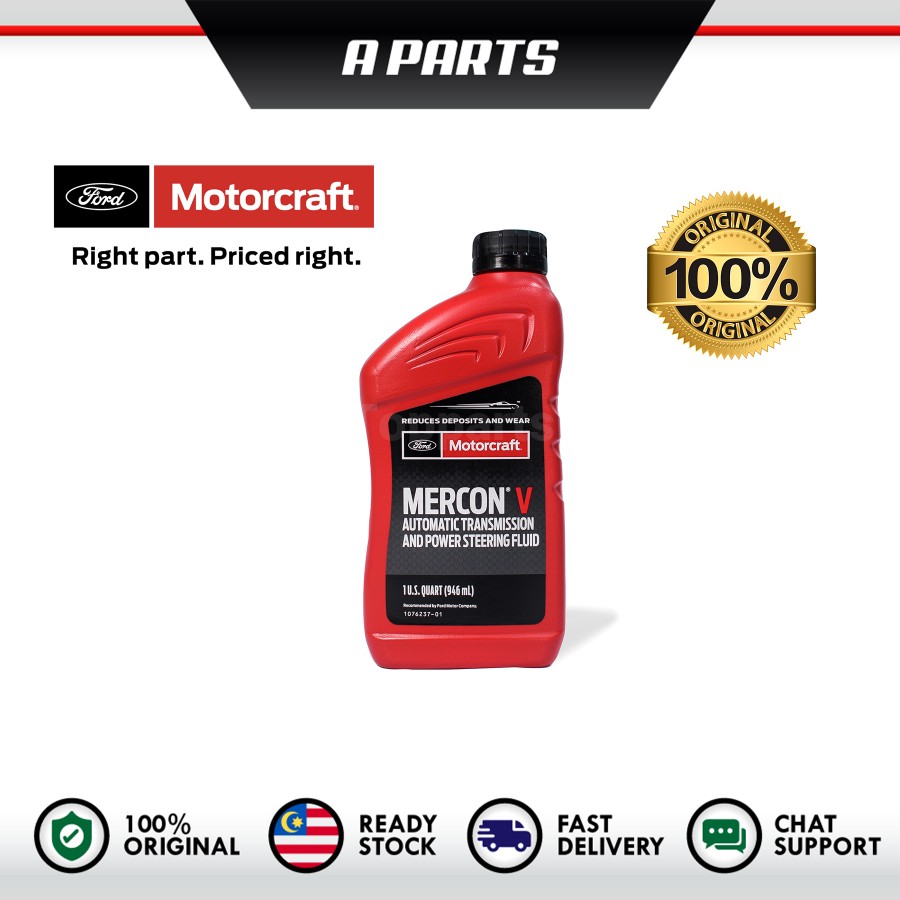 Ford Motorcraft Mercon V Automatic Transmission And Power Steering Fluid ( 946ml )